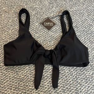 New With Tags Zaful Tie Bikini Top